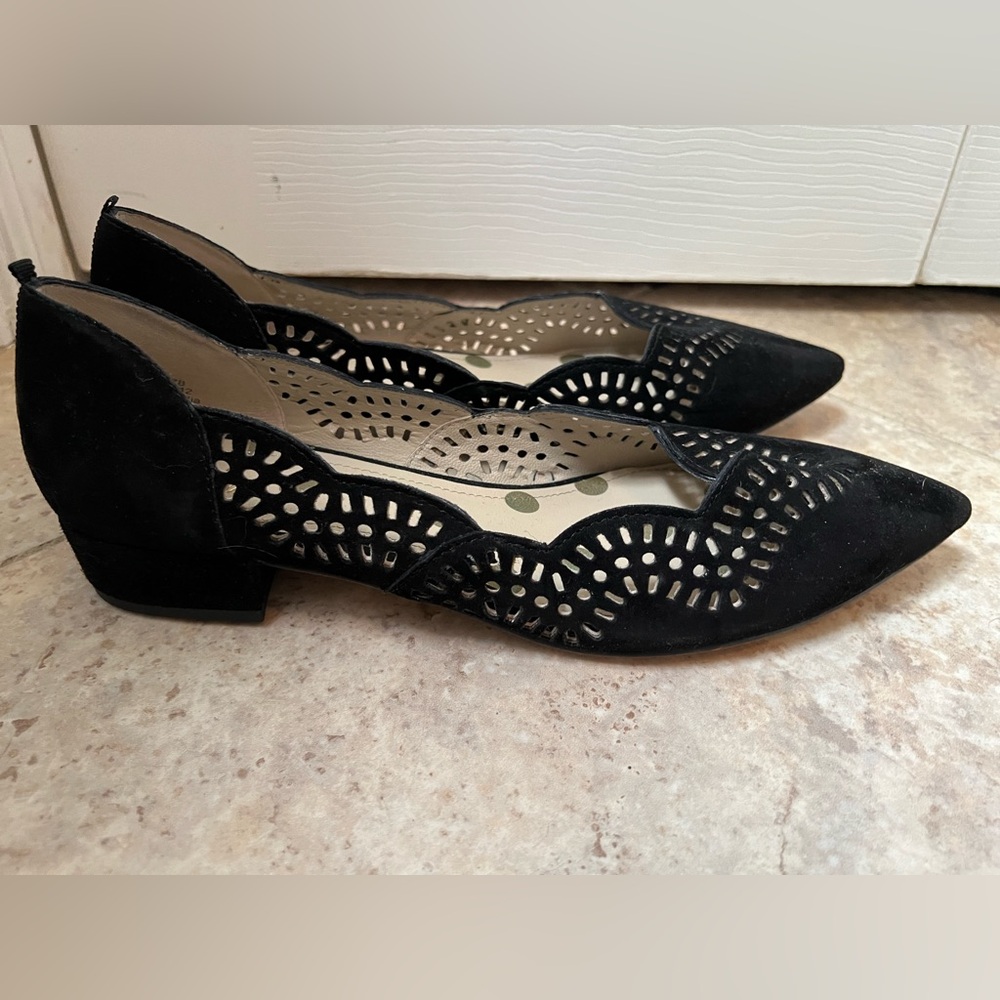 Boden Black Cutout Flats